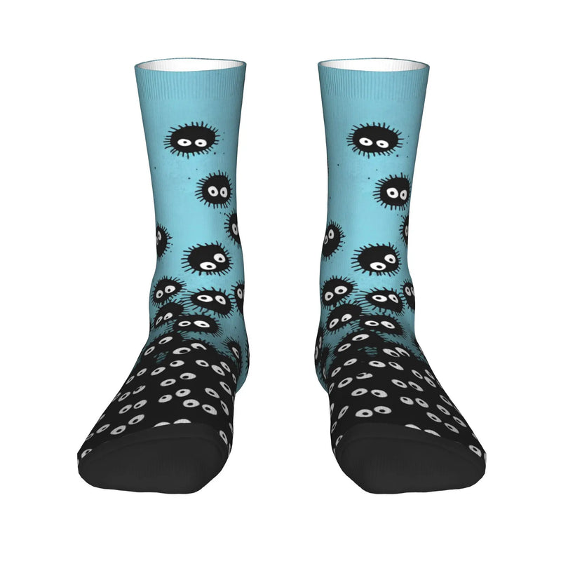 Men Socks Hip-hop Susuwatari Soot Sprites Stockings Winter Kawaii Warm Soft Socks Running Anti Bacterial Socks