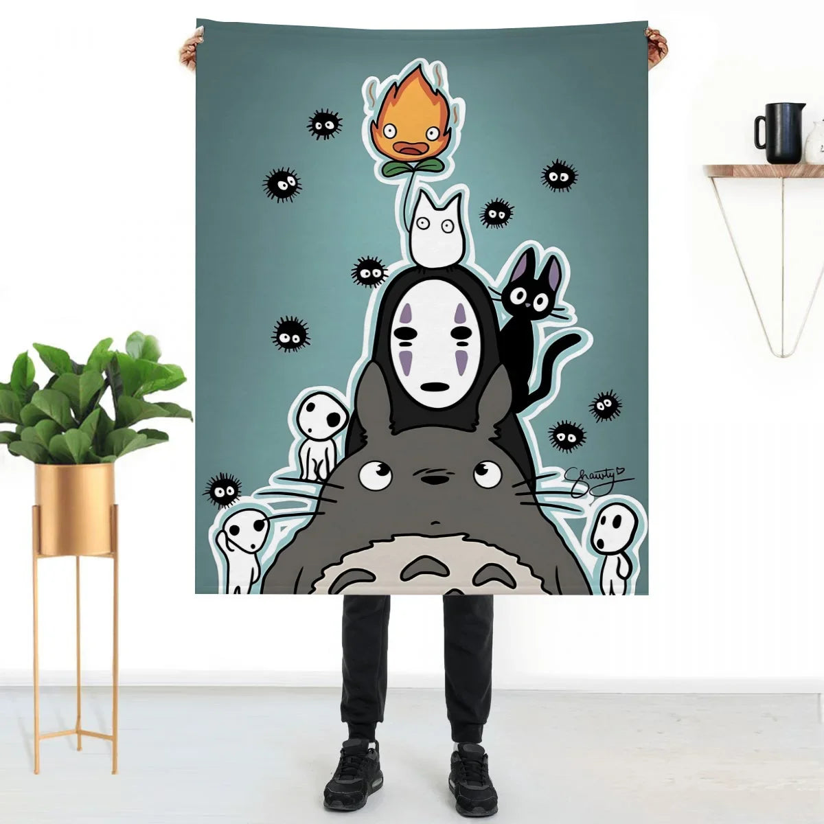 Fluffy Anime Blanket for Sofa Knee Soft Luxury