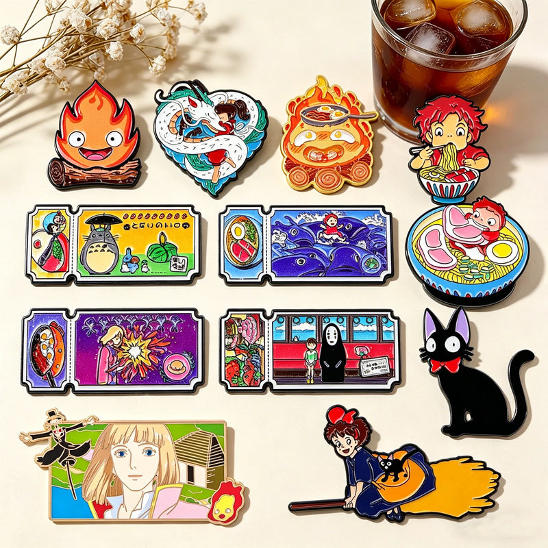 Enamel Pin Fire Cat Brooch Pines Lapel Pins Badge on Backpack Clothing