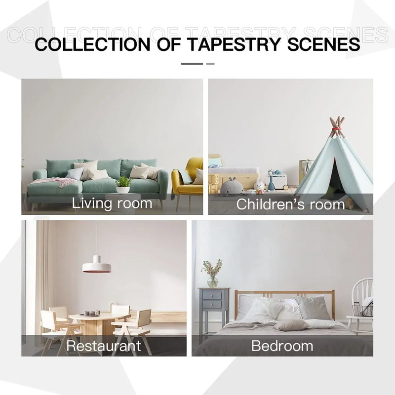 Anime Printed Tapestry Home Furnishings Bedroom Scene Tapestry Wall Hanging Room Decoration Party Banner