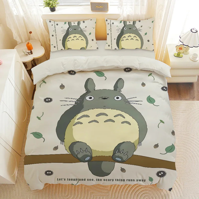 Cartoon Print Bedding Set Duvet Cover T- Bedding Set Comforter Bed Youth Home Decor Kids Boys Girls Gift