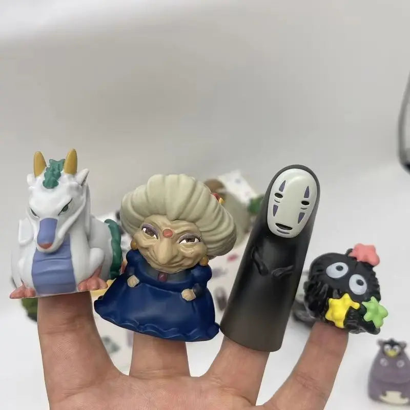 Spot Japanese Anime White Dragon Coal Ball Elf  Male Finger Doll Decoration Blind Box Finger Set Toy Festival Gifts