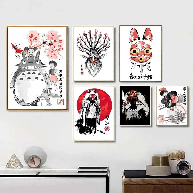 Anime Poster Canvas Painting Prints Nordic Wall Art Pictures Living Room Office Home Decor