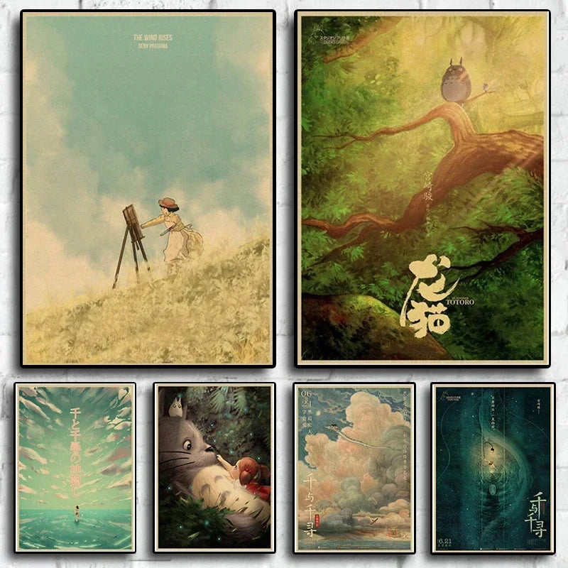 Japanese Anime  Canvas Painting Posters and Prints Wall Art Picture For Living Room Decoration