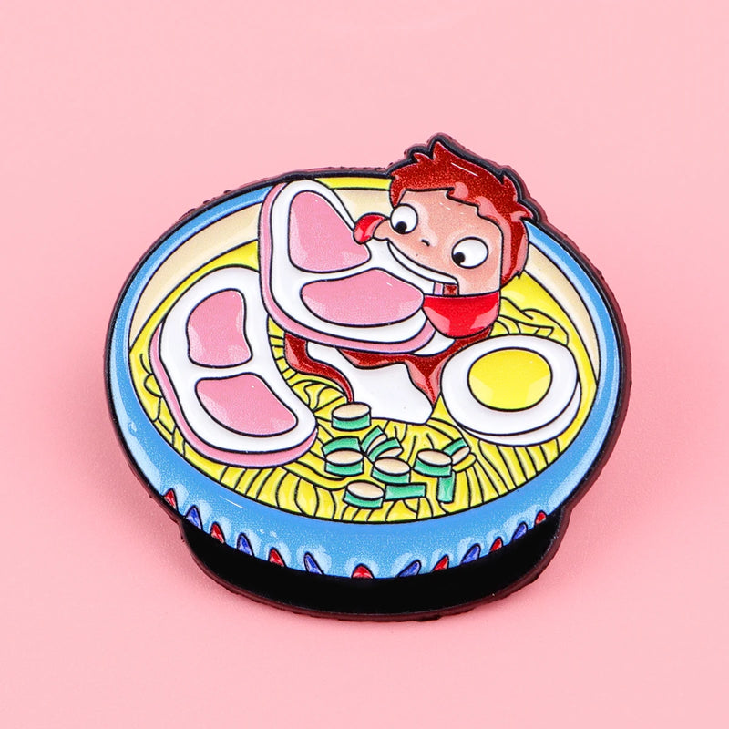 2pcs Cute Girls Enamel Pins Set  Brooches for Backpacks Hat Lapel Pins Badges