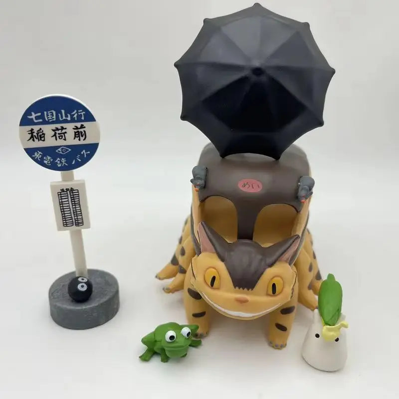 Anime Movie Doll Layered Flowers Black Cats Layered Music Boxed Figurines Children Gift