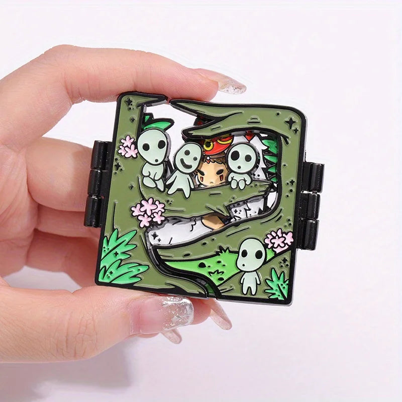 Enamel Pin Brooch Foldable metal Badge