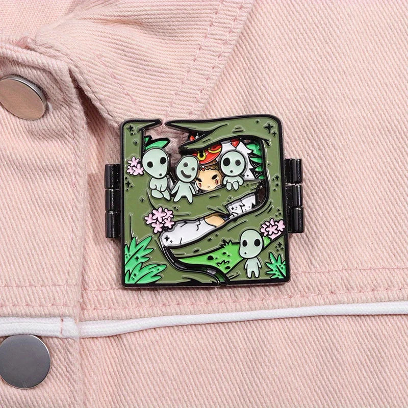 Enamel Pin Brooch Foldable metal Badge Perfect Gifts for Friends