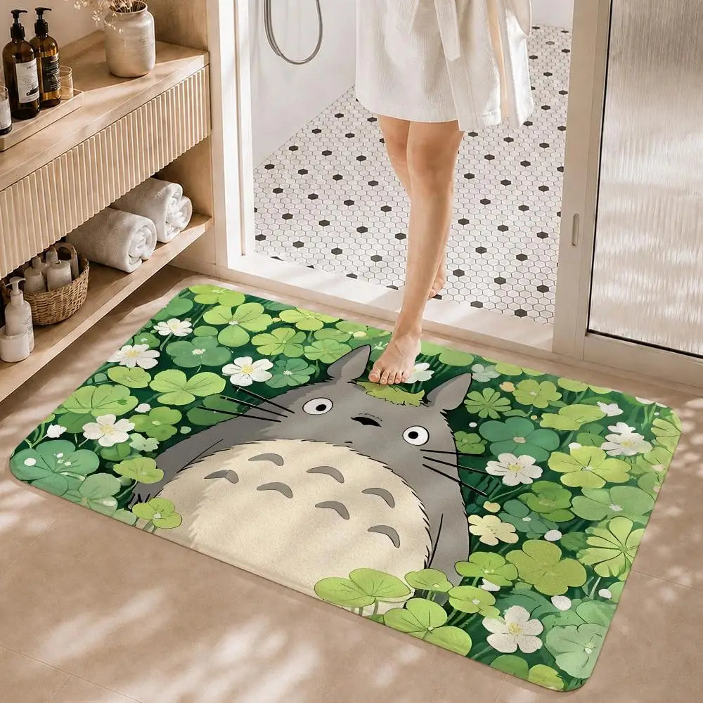 Floor Mat Non-Slip Absorbent Floor Mat Decorative Rug for Home Bathroom Bedroom Entryway